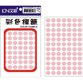 龍德 LD-502NP(玫瑰) 彩色標籤 銅版紙染色 玫瑰 10mm 84格 1092張/包
