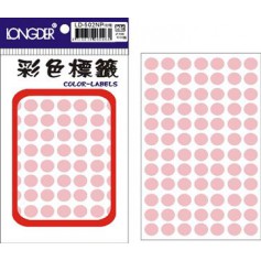 龍德 LD-502NP(玫瑰) 彩色標籤 銅版紙染色 玫瑰 10mm 84格 1092張/包