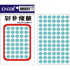 龍德 LD-502GB(草藍) 彩色標籤 銅版紙染色 草藍 10mm 84格 1092張/包