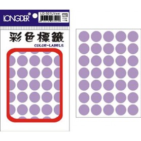 龍德 LD-501LV(粉紫) 彩色標籤 銅版紙染色 粉紫 16mm 35格 420張/包