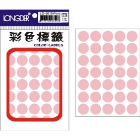 龍德 LD-501NP(玫瑰) 彩色標籤 銅版紙染色 玫瑰 16mm 35格 420張/包