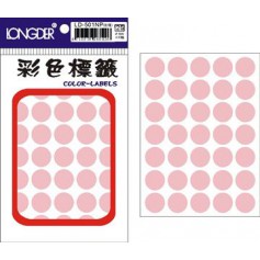 龍德 LD-501NP(玫瑰) 彩色標籤 銅版紙染色 玫瑰 16mm 35格 420張/包