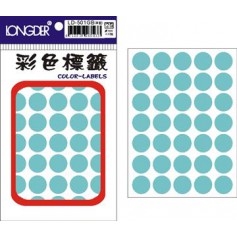 龍德 LD-501GB(草藍) 彩色標籤 銅版紙染色 草藍 16mm 35格 420張/包