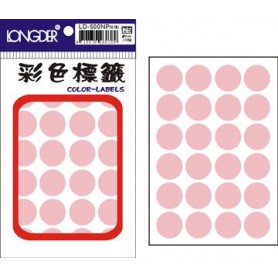 龍德 LD-500NP(玫瑰) 彩色標籤 銅版紙染色 玫瑰 20mm 24格 288張/包