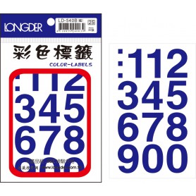 龍德 LD-540B(藍) 彩色標籤 PVC材質 藍色 30x23mm 16格 39張/包