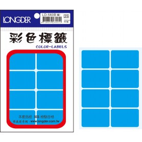 龍德 LD-560(藍) 彩色標籤 模造紙染色 藍色 26x40mm 8格 80張/包