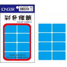 龍德 LD-560(藍) 彩色標籤 模造紙染色 藍色 26x40mm 8格 80張/包