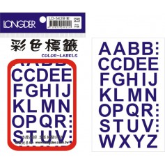 龍德 LD-542B(藍) 彩色標籤 PVC材質 藍色 16x15mm 35格 99張/包