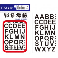 龍德 LD-542K(黑) 彩色標籤 PVC材質 黑色 16x15mm 35格 99張/包