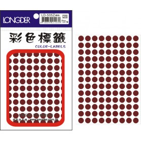 龍德 LD-505Z(咖啡) 彩色標籤 銅版紙染色 咖啡色 8mm 117格 1287張/包