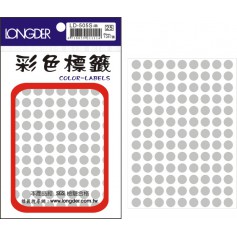 龍德 LD-505S(銀) 彩色標籤 銀箔紙 銀色 8mm 117格 1287張/包