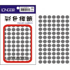 龍德 LD-502E(灰) 彩色標籤 銅版紙染色 灰色 10mm 84格 1092張/包