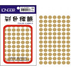 龍德 LD-502M(金) 彩色標籤 金箔紙 金色 10mm 84格 1092張/包