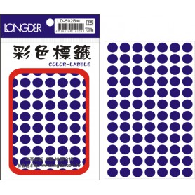 龍德 LD-502B(藍) 彩色標籤 銅版紙染色 藍色 10mm 84格 1092張/包