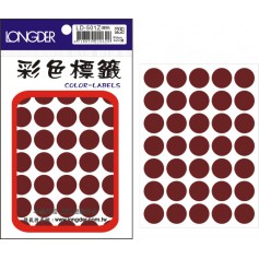 龍德 LD-501Z(咖啡) 彩色標籤 銅版紙染色 咖啡色 16mm 35格 420張/包