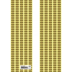 龍德 LD-524(MIT) 產地標籤 金箔紙 黑色 5x15mm 100格 20000張/包
