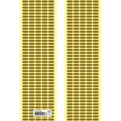 龍德 LD-525(ROC) 產地標籤 金箔紙 黑色 5x15mm 100格 20000張/包