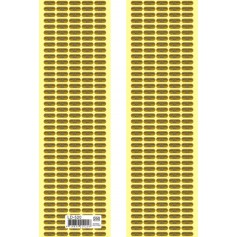 龍德 LD-520(ROC) 產地標籤 金箔紙 黑色 5x15mm 100格 10000張/包