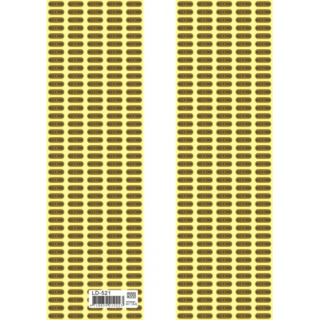龍德 LD-521(MIT) 產地標籤 金箔紙 黑色 5x15mm 100格 10000張/包