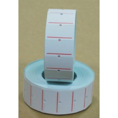 龍德 LD-1401 標價紙 白模造材質 紅色 12x21.5mm 1箱/100卷
