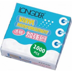 龍德 LD-552 隱形加強圈 透明PET材質 透明 12mm 1000張/盒