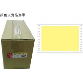 龍德 LD-690-Y-B(黃)135X190MM 電腦連續標籤 色模造材質 黃色 135x190mm 1格 2000張/箱