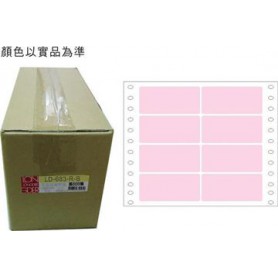龍德 LD-683-R-B(紅)36X91MM 電腦連續標籤 色模造材質 紅色 36x91mm 8格 16000張/箱