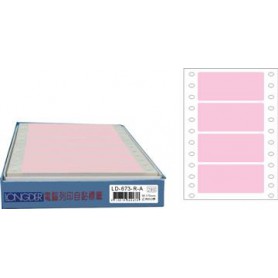 龍德 LD-673-R-A(紅)36X70MM 電腦連續標籤 色模造材質 紅色 36x70mm 4格 600張/盒