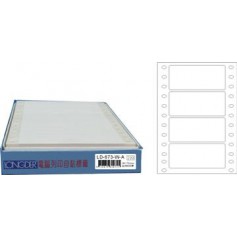龍德 LD-673-W-A(白)36X70MM 電腦連續標籤 白模造材質 白色 36x70mm 4格 600張/盒