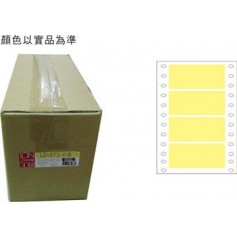 龍德 LD-673-Y-B(黃)36X70MM 電腦連續標籤 色模造材質 黃色 36x70mm 4格 8000張/箱