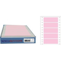 龍德 LD-672-R-A(紅)28X70MM 電腦連續標籤 色模造材質 紅色 28x70mm 5格 750張/盒