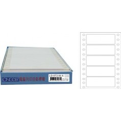 龍德 LD-672-W-A(白)28X70MM 電腦連續標籤 白模造材質 白色 28x70mm 5格 750張/盒