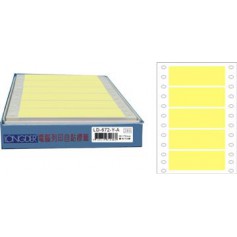 龍德 LD-672-Y-A(黃)28X70MM 電腦連續標籤 色模造材質 紅色 28x70mm 5格 750張/盒