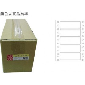 龍德 LD-672-W-B(白)28X70MM 電腦連續標籤 白模造材質 白色 28x70mm 5格 10000張/箱