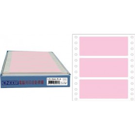 龍德 LD-644-R-A(紅)48X140MM 電腦連續標籤 色模造材質 紅色 48x140mm 3格 450張/盒