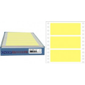龍德 LD-644-Y-A(黃)48X140MM 電腦連續標籤 色模造材質 黃色 48x140mm 3格 450張/盒