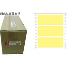 龍德 LD-644-Y-B(黃)48X140MM 電腦連續標籤 色模造材質 黃色 48x140mm 3格 6000張/箱