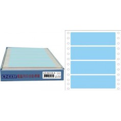 龍德 LD-643-B-A(藍)36X140MM 電腦連續標籤 色模造材質 藍色 36x140mm 4格 600張/盒