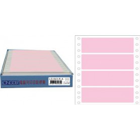 龍德 LD-643-R-A(紅)36X140MM 電腦連續標籤 色模造材質 紅色 36x140mm 4格 600張/盒