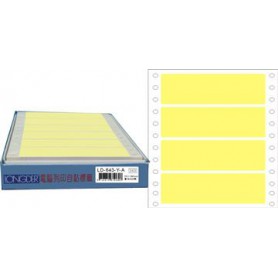 龍德 LD-643-Y-A(黃)36X140MM 電腦連續標籤 色模造材質 黃色 36x140mm 4格 600張/盒