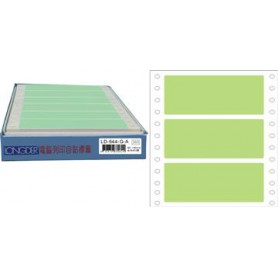 龍德 LD-644-G-A(綠)48X140MM 電腦連續標籤 色模造材質 綠色 48x140mm 3格 450張/盒