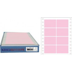 龍德 LD-638-W-A(白)35X65MM 電腦連續標籤 色模造材質 紅色 35x65mm 8格 1200張/盒
