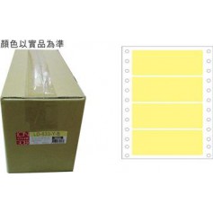 龍德 LD-633-Y-B(黃)36X130MM 電腦連續標籤 色模造材質 黃色 36x130mm 4格 8000張/箱
