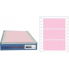龍德 LD-634-R-A(紅)48X130MM 電腦連續標籤 色模造材質 紅色 48x130mm 3格 450張/盒