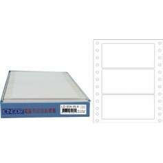 龍德 LD-634-W-A(白)48X130MM 電腦連續標籤 白模造材質 白色 48x130mm 3格 450張/盒