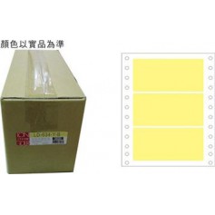 龍德 LD-634-Y-B(黃)48X130MM 電腦連續標籤 色模造材質 黃色 48x130mm 3格 6000張/箱