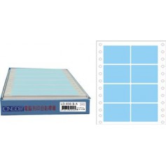 龍德 LD-638-B-A(藍)35X65MM 電腦連續標籤 色模造材質 藍色 35x65mm 8格 1200張/盒
