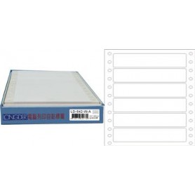 龍德 LD-642-W-A(白)24X140MM 電腦連續標籤 白模造材質 白色 24x140mm 6格 900張/盒