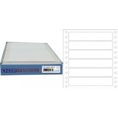 龍德 LD-642-W-A(白)24X140MM 電腦連續標籤 白模造材質 白色 24x140mm 6格 900張/盒