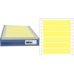 龍德 LD-642-Y-A 電腦連續標籤 色模造材質 黃色 24x140mm 6格 900張/盒